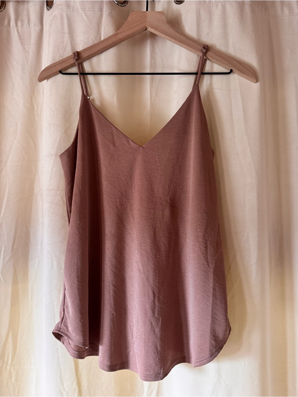 Cherish Washed Rose V-Neck Camisole with Adjustable Straps